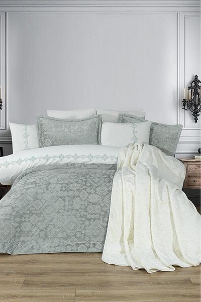 Çeyiz Diyarı Emila 10 Piece Blanket Dowry Set Sage