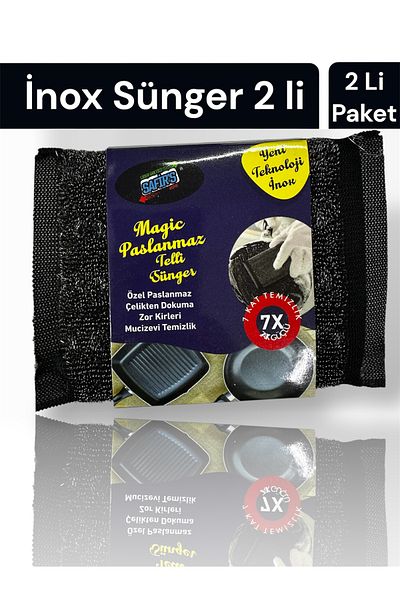 Gülay Dishwashing Sponge Inox 2 Pack