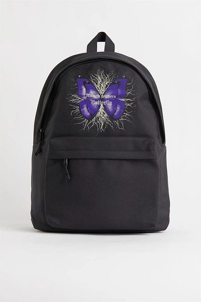 DEEFWEAR Butterfly Printed Unisex Backpack