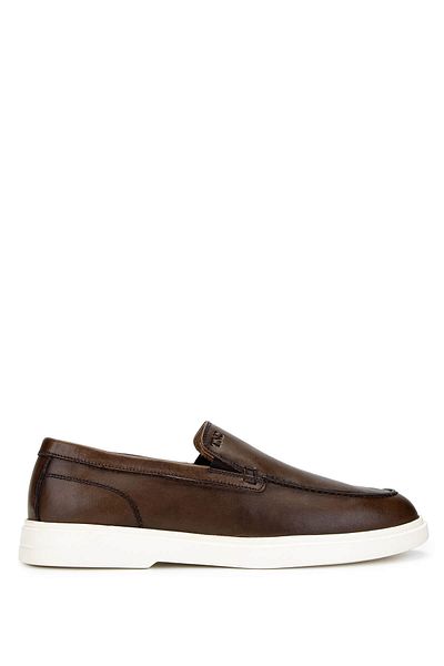 Tamer Tanca Men's Genuine Leather Brown Loafer Shoes