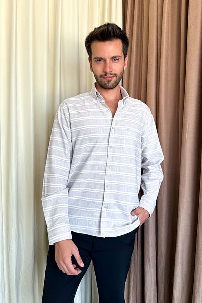 ModaPlaza Ανδρικό ριγέ κλασικό πουκάμισο