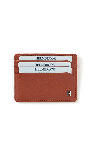 HELMBROOK Ανδρική δερμάτινη θήκη κάρτας Drew με λεπτό σχέδιο
