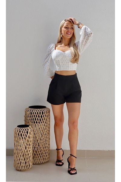Alorabella Harlow Lace Cropped Top