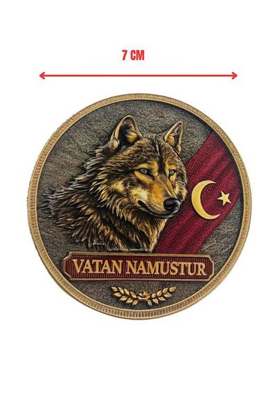 SINGLE SWORD Vatan Namustur” Patch din plastic cu emblema lupului 7 cm