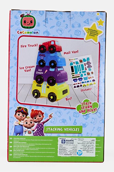 Cocomelon Fun Stacking Vehicles, Multicolor