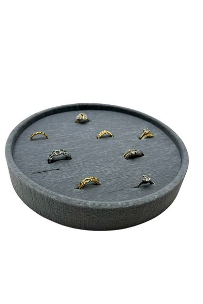 MeGass Dekor Cylinder Model Suede Fabric 20/20 cm Ring Table