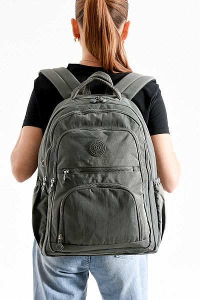 Just Polo Unisex Waterproof Imported Crinkle Fabric School Business and Travel Backpack with Laptop Compartment