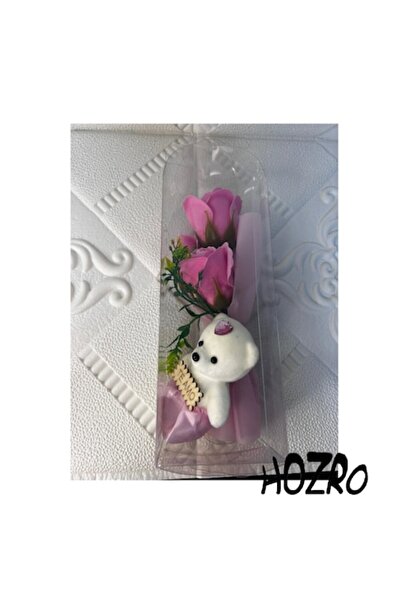 HOZRO Cadou Romantic - Ursulet si Trandafiri Roz