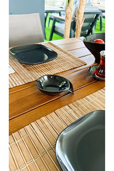 Alezy 661 Göreme Melamine Thermostar Matte Sauce Bowl with Handle 12 cm Black