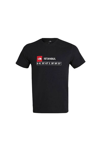 THE NORTH FACE M S/S Gps Tee Istanbul Men's Casual T-Shirt Nf0A8B4Kjk31 Black