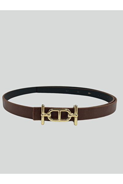 VAZIRADK حزام جلد نحيف للنساء بإبزيم ذهبي