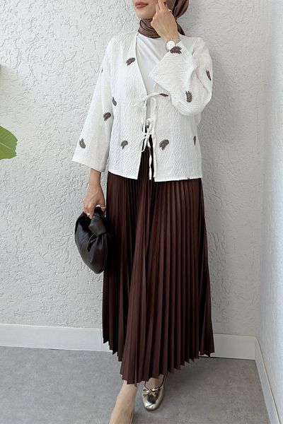 Salih Çelebi Κορδόνι με κορδόνια Palm Kimono 2333 - ΚΑΦΕ