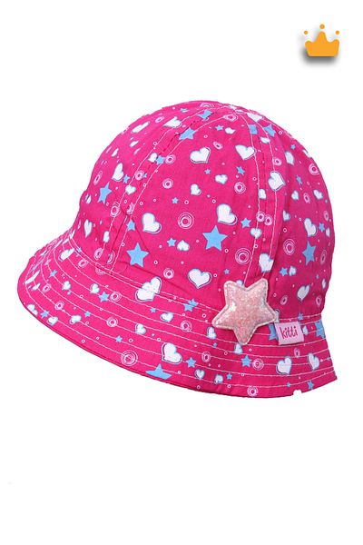 Kitti 1-4 Years 48cm Baby Girl Summer Patterned Fedora Hat Fuchsia Y91203