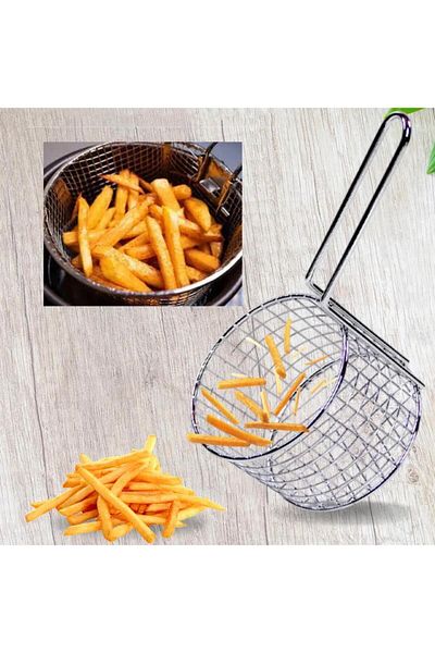 YDGR Round Stainless Steel French Fry and Presentation Strainer – Durable and Stylish 304