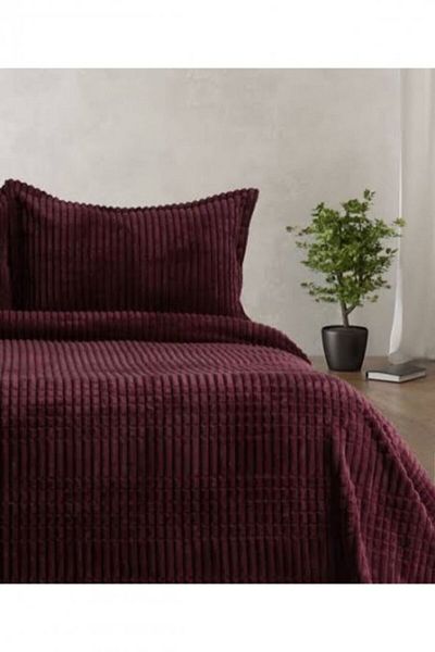 Merinos Modern Line Double Blanket Set - Pink