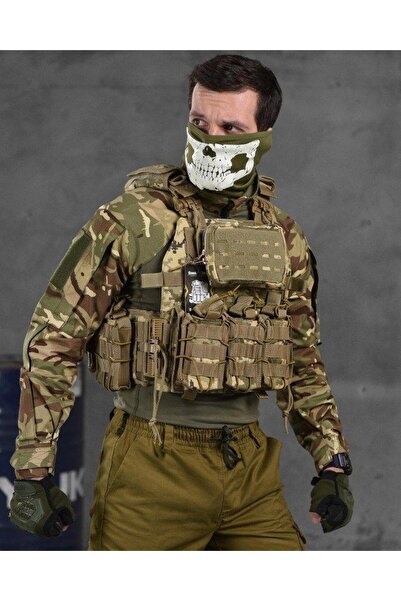 SINGLE SWORD Pratik Tak Çıkar Özellikli Tokalı Kod-7 Yan Korumalı Akrep Hücum Yeleği