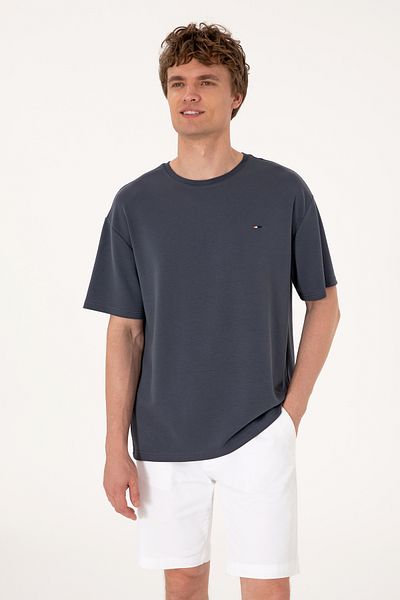 U.S. Polo Assn. Men's Comfort Fit Crew Neck Anthracite T-Shirt 50307322-Vr006
