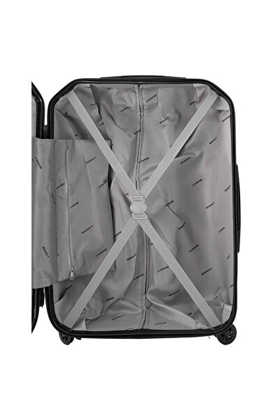 aventor Troler mediu AV103, 67x43x25 cm, bagaj de cală, policarbonat, încuietoare TSA, negru