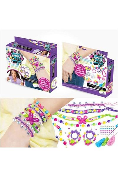 ideal STORE Set de Creatie idealStore JDesign, Bratari personalizate, Cercei, Bijuterii, 6 culori, Margele si Li