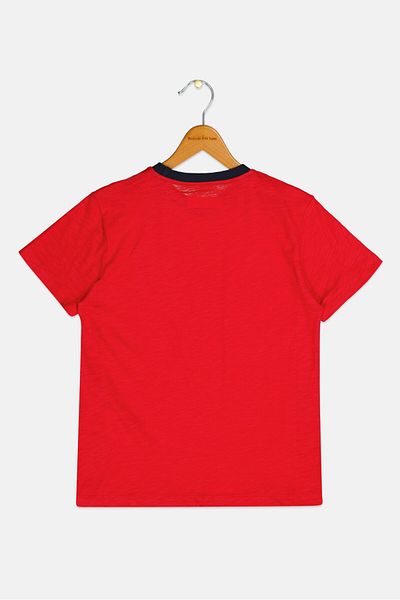 Scuderia Ferrari Kids Boy Short Sleeve Printed T-Shirts, Red/White Combo