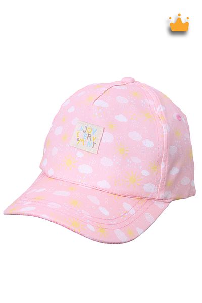 Kitti 4-8 Years 52cm Girl's Summer Patterned Adjustable Hat Cap Powder Y2320009