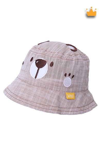 Kitti 0-18 Months 44cm Baby Boy Summer Bear Patterned Fedora Hat Beige Y2303002