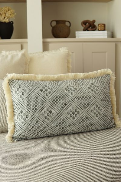 Pilloveland Husa de perna din bumbac natural dreptunghiulara traditionala - 2 bucati - 50*30 cm
