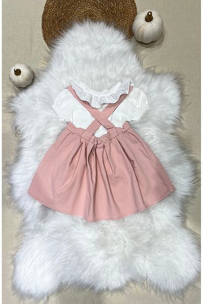 bebitomkids Girl 1-4 Years Old Bow Strap Suit