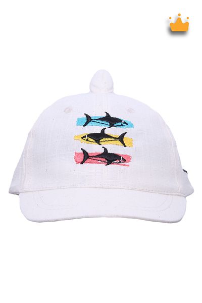 Kitti 1-3 ani 48 cm Bebeluș băiat Copil Vară Drăguț Baby Shark Pălărie reglabilă Căciulă albă Y2311004