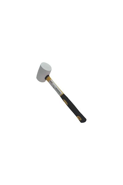 Plastik Components T.T. Ciocan cauciuc alb cu maner ergonomic, 450g