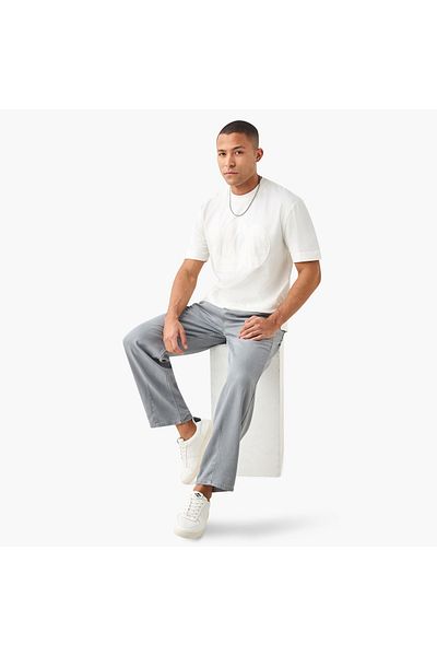 Lee Cooper Relaxed Fit Pants with Drawstring Closure and Pockets
