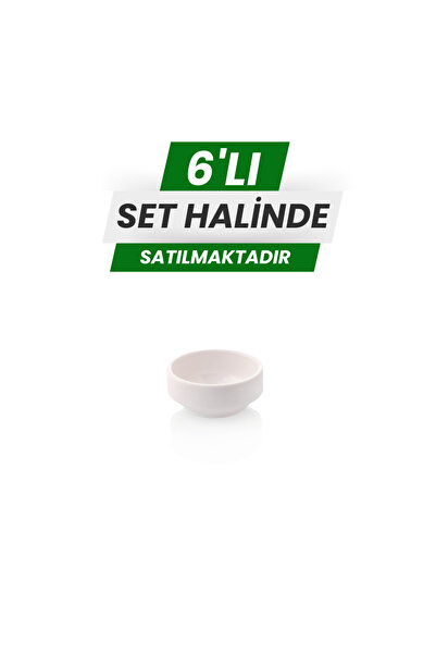 Alezy 529 Göreme Melamin Termostar Yuvarlak Sosluk 6 cm Beyaz