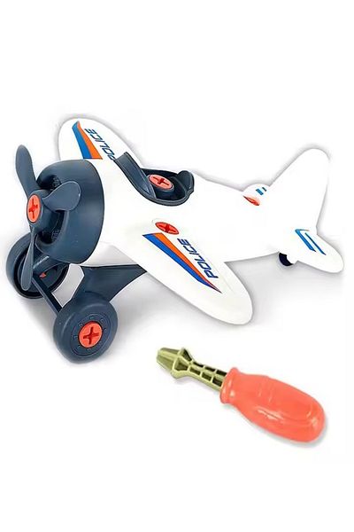 rexa DIY Police Fighter Airplane Toy – Eco-Friendly Buildable Set for Kids (Age 3+)