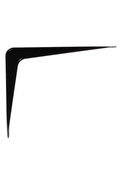 ACE Heavy-Duty Decorative L-Shaped Shelf Bracket Black 10 x 12inch