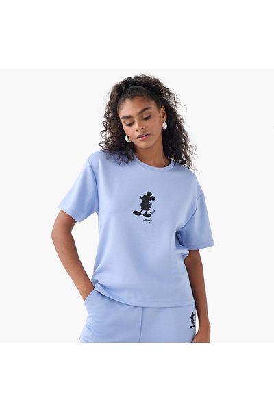 SP Characters Mickey Mouse Print Round Neck T-shirt