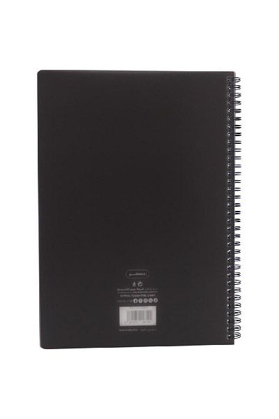 Roco Notebook – A4 Size, 100 Sheets, Double Ruled, Black Cover