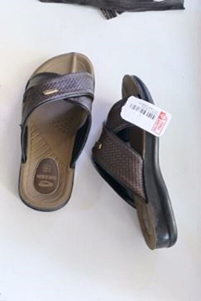 GEZER Kahferengi̇ Cross Slippers 1 Piece Men's Orthopedic Useful Quality Stylish Beautiful Durable