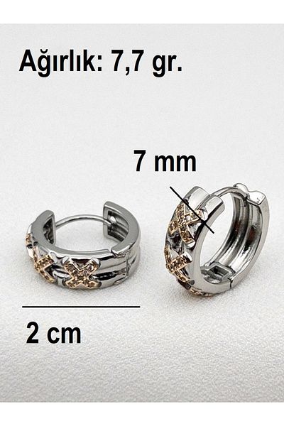 Siya Silver Zircon Stone Steel Xoxo Earrings