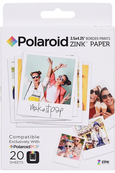 Polaroid 3.5 x 4.25 inch Premium Zink Border Print Photo Paper 20 Sheets