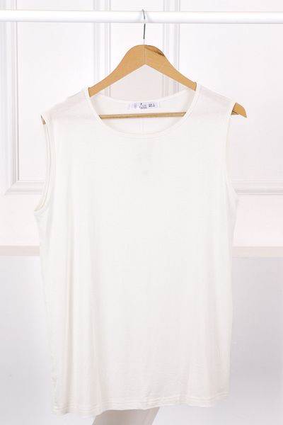 İmajButik Ecru Zero Sleeve Undershirt Tunic