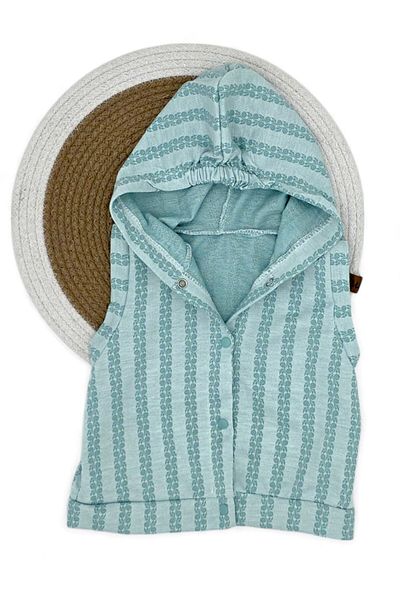 Ege Bebek Baby Girl Printed Hooded Newborn Vest Variations