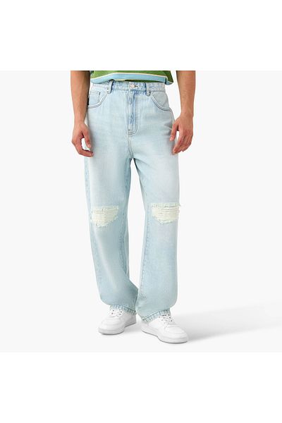 Lee Cooper Mid-Rise Ripped Jeans