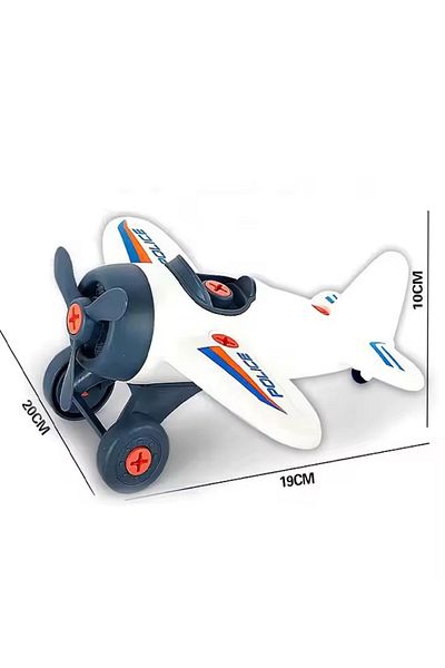 rexa DIY Police Fighter Airplane Toy – Eco-Friendly Buildable Set for Kids (Age 3+)