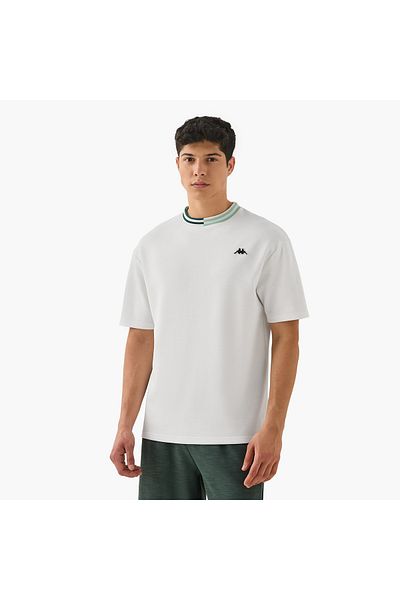 Kappa Kappa Logo Print T-shirt with Contrast Trim