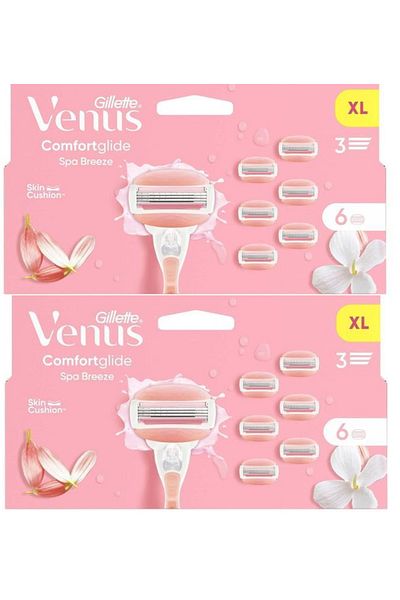 Gillette Venus Venus Comfortglide Spabreeze Replacement Blades X6 X 2 Pcs