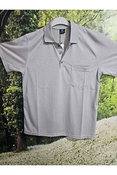 KMKkombin Μπλουζάκι Dad μεγάλου μεγέθους μονόχρωμο πόλο λαιμόκοψη με τσέπες