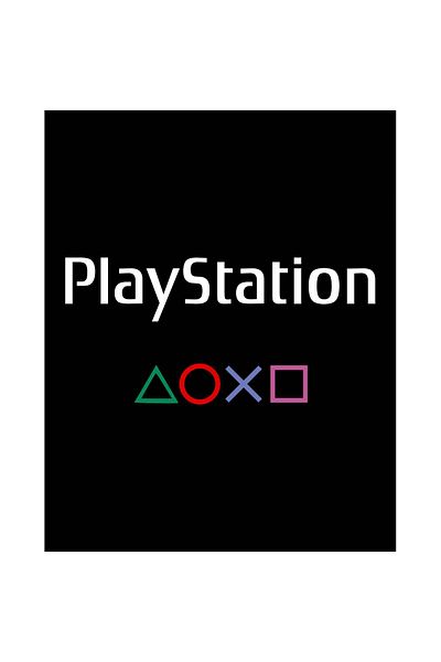 Z zepplin Playstation Logo White Large Back Patch Patch