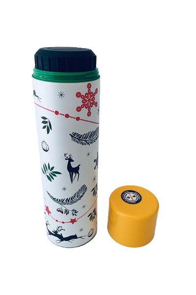 Herevin 410 Cc Patterned Thermos with Glass /Jurassic Park