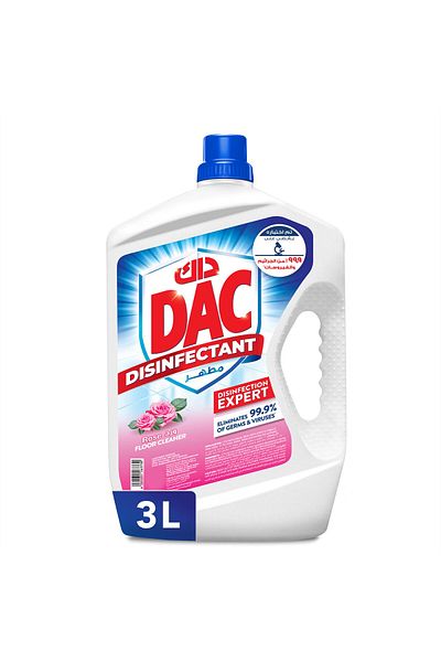 DAC Rose Disinfectant 3 Litres Powerful Germ Protection & Floral Freshness for Complete Home Hygiene