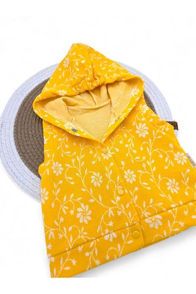 Ege Bebek Baby Girl Printed Hooded Newborn Vest Variations